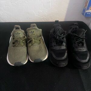 Used Adidas Kids Shoes - Green and Black